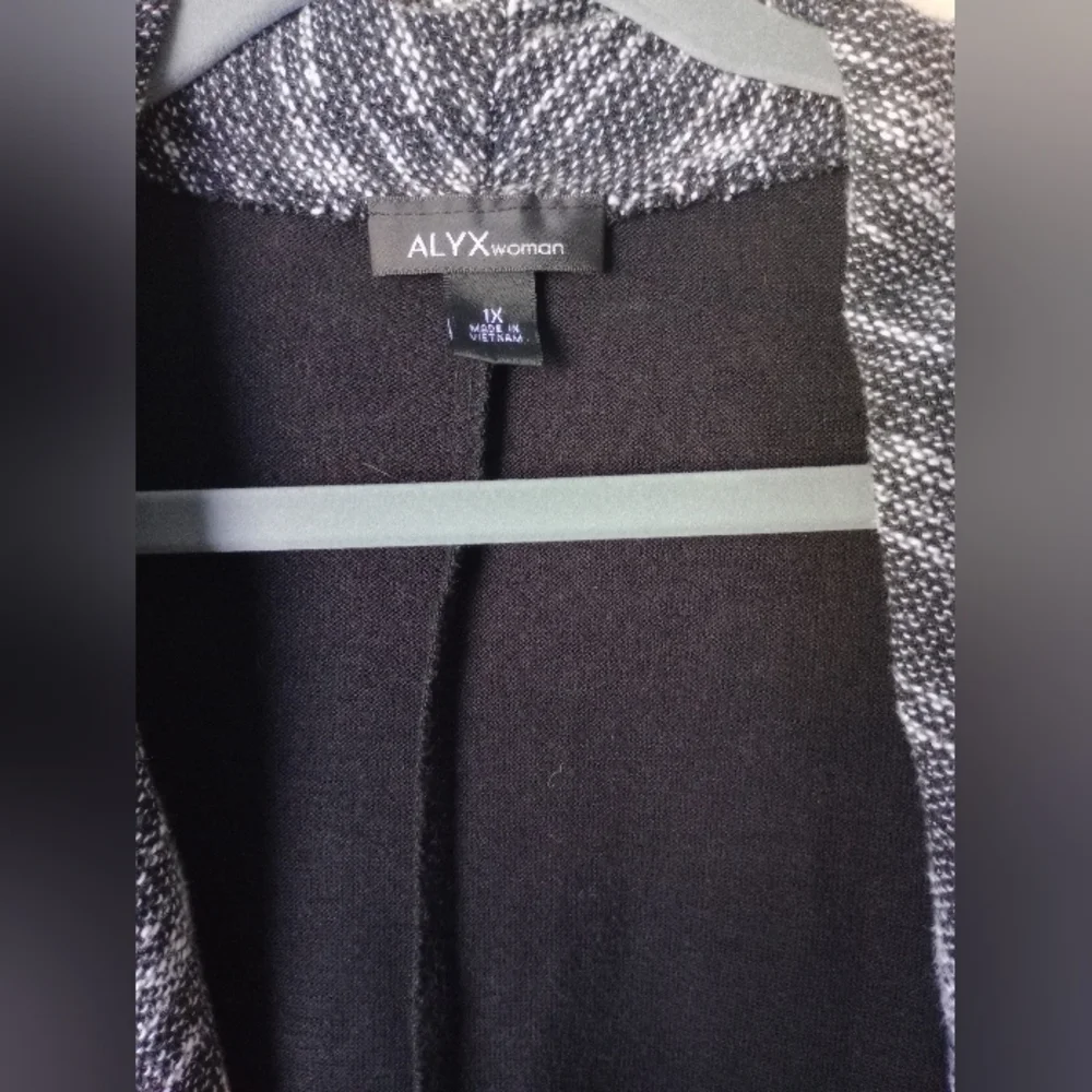 ALYX Gray & Black Women's Cardigan Sleeveless Patterned Size 1X - Picture 2 of 7